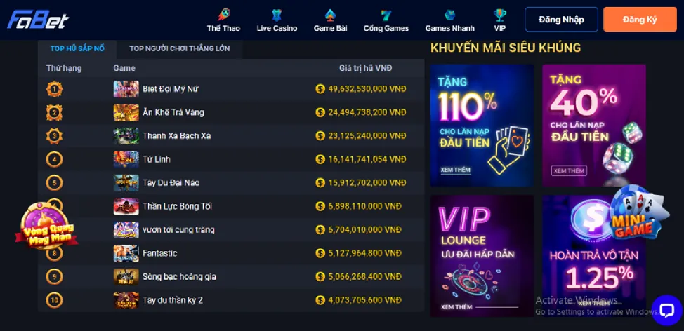 Kèo Châu Á tại 6623a login